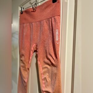Gymshark Adapt Seamless Ombré Orange/Pink Leggings EUC Sz S